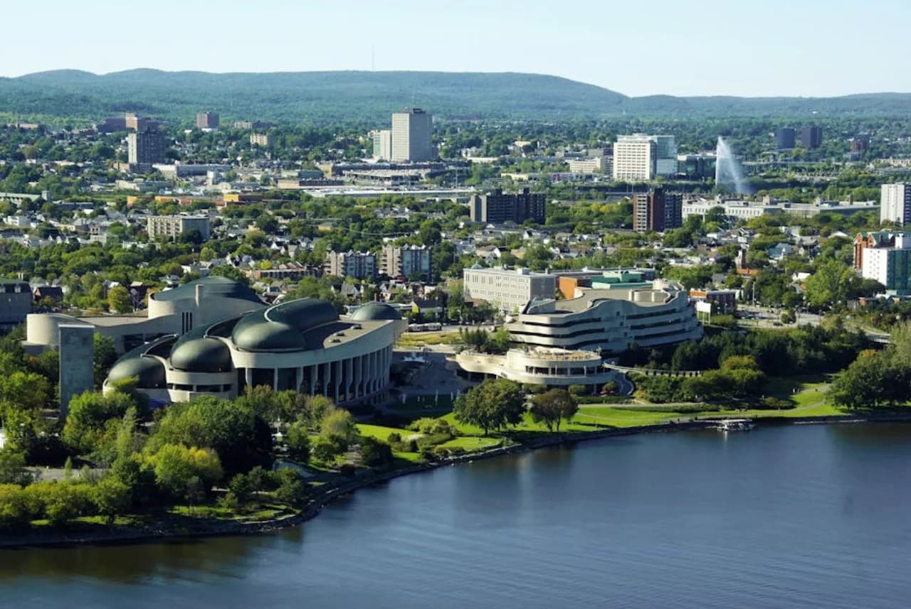 Skyline of Gatineau, Quebec, Canada — fence supply, rental and installation by Fenced.ca