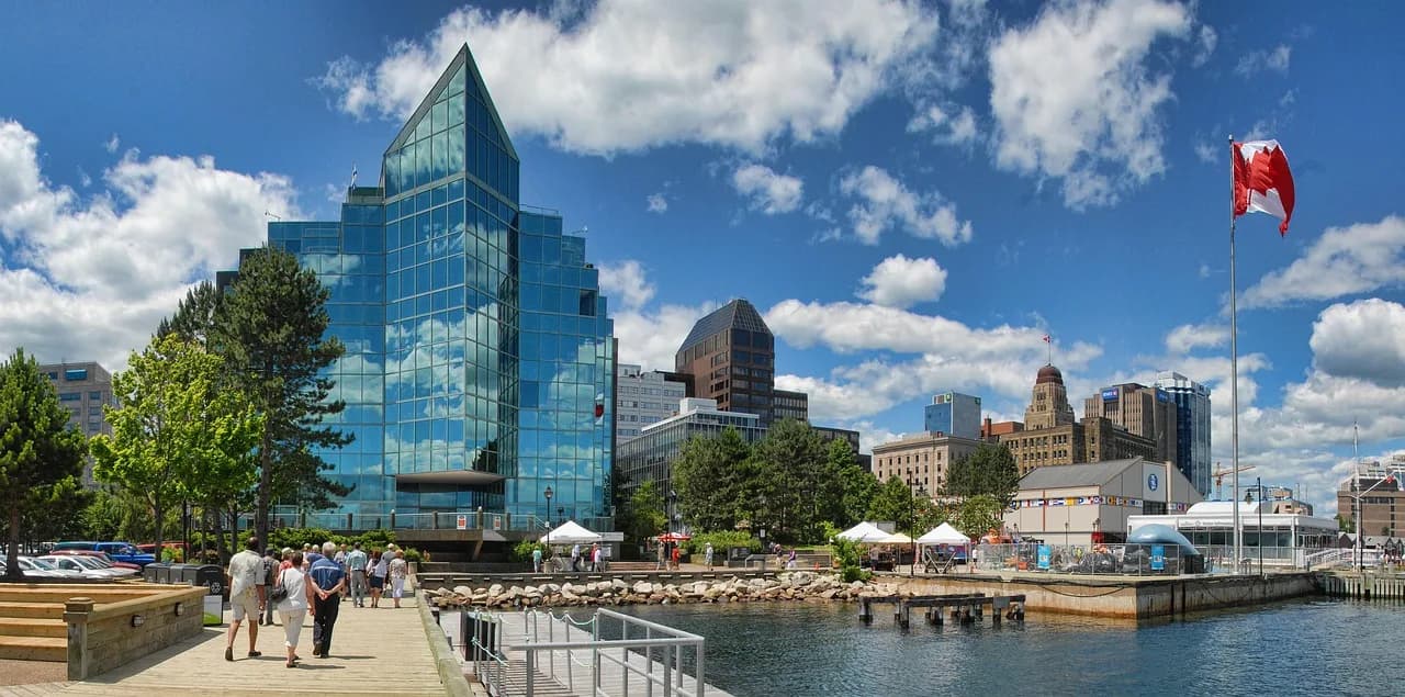 Skyline of Halifax, Nova Scotia, Canada — fence supply, rental and installation by Fenced.ca
